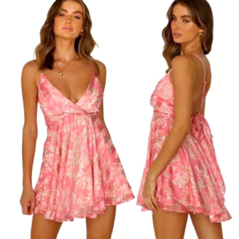 Criss Cross Back Babydoll Mini Dress
